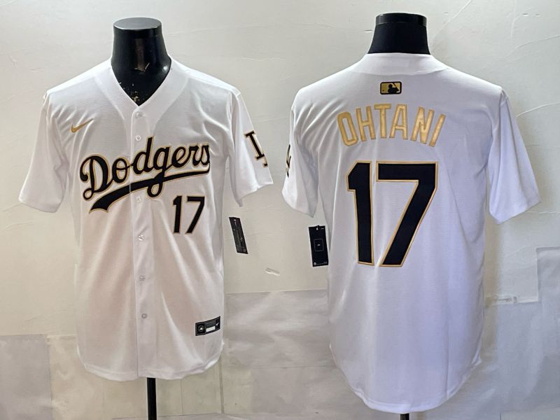 Men 2026 Nike Los Angeles Dodgers #17 Ohtani White Game MLB Jersey 010